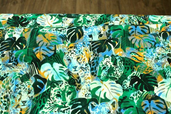 Popeline // Midnight In The Jungle // Leopard // Fern – Bild 3