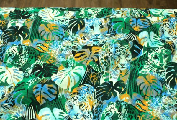 Popeline // Midnight In The Jungle // Leopard // Fern – Bild 2