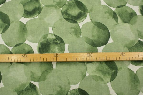 Leinen Baumwolle Mix // Kokka // Dots // Green – Bild 4