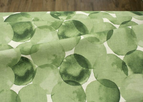 Leinen Baumwolle Mix // Kokka // Dots // Green – Bild 3
