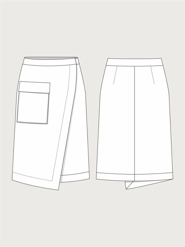 Schnittmuster // The Assembly Line // Asymmetric Midi Skirt XS-L oder XL-3XL – Bild 4