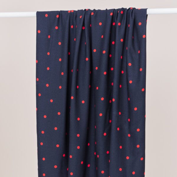 EcoVero™️ Viskose Crepe // Mind The Maker // Jolly Dots // Indigo Night