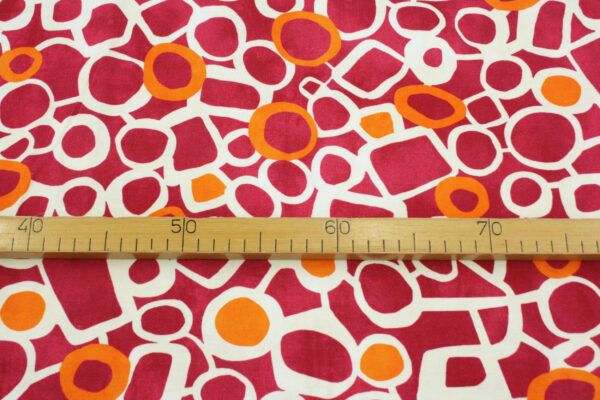 Viskosejersey // Circles And Rectangles // Magenta – Bild 4