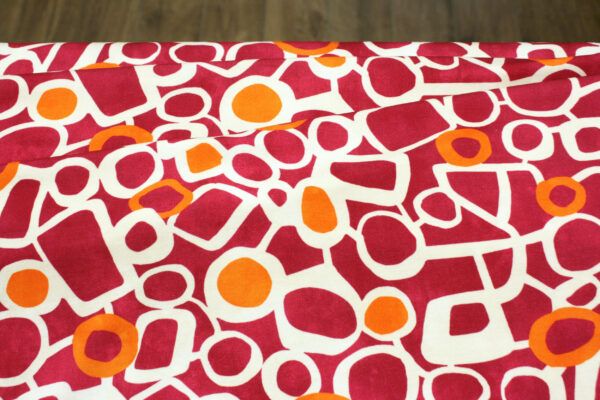 Viskosejersey // Circles And Rectangles // Magenta – Bild 3