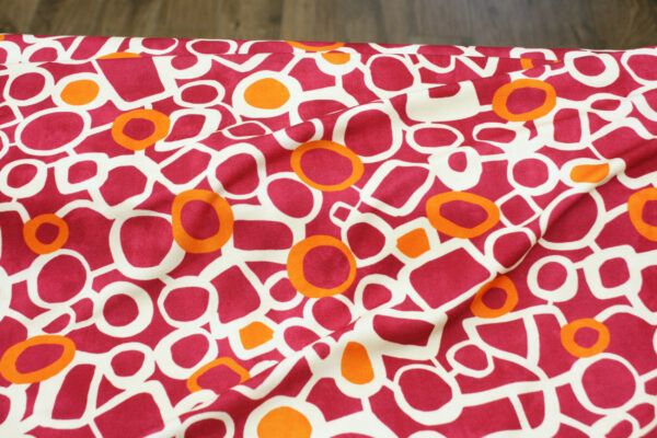 Viskosejersey // Circles And Rectangles // Magenta – Bild 2