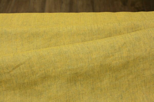 Leinen Chambray // Cross Dye // Gelb Salbei – Bild 3