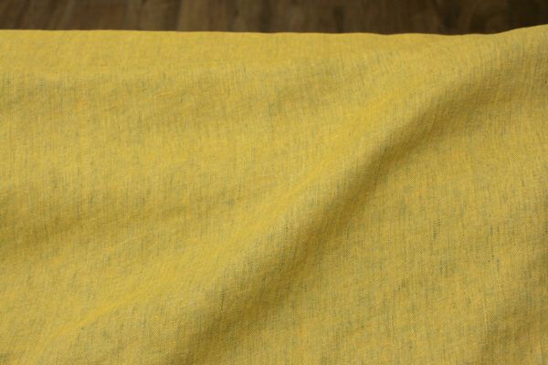 Leinen Chambray // Cross Dye // Gelb Salbei – Bild 2