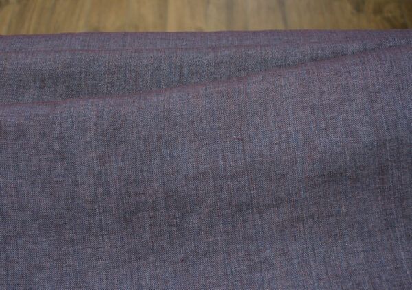 Leinen Chambray // Cross Dye // Burgunder Hellblau – Bild 3
