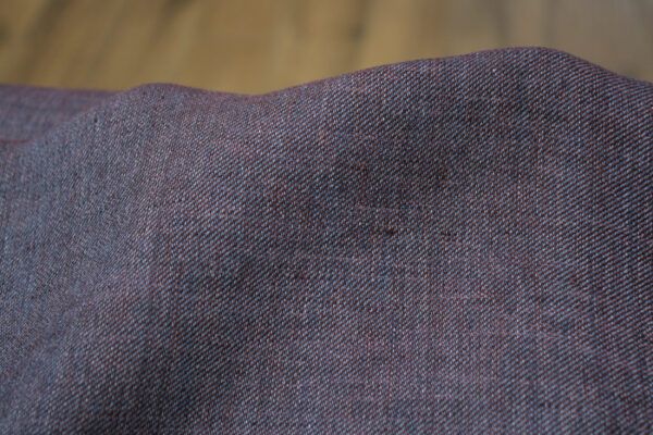 Leinen Chambray // Cross Dye // Burgunder Hellblau