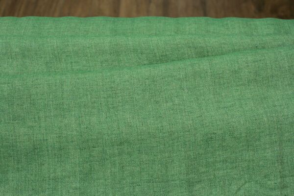 Leinen Chambray // Cross Dye // Grün Sand – Bild 3