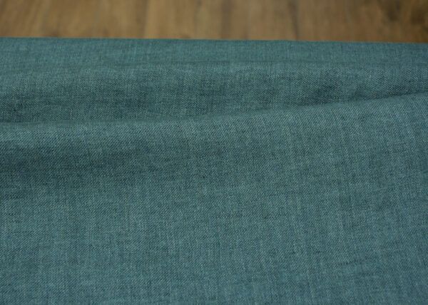 Leinen Chambray // Cross Dye // Hellblau Türkisgrün – Bild 4