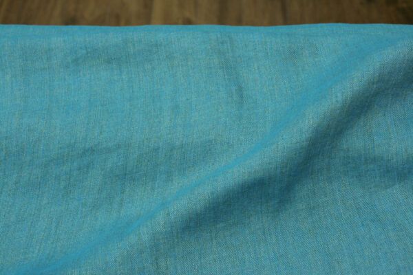 Leinen Chambray // Cross Dye // Helltürkis Sand – Bild 2