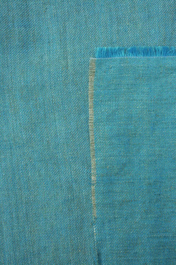 Leinen Chambray // Cross Dye // Helltürkis Sand – Bild 4