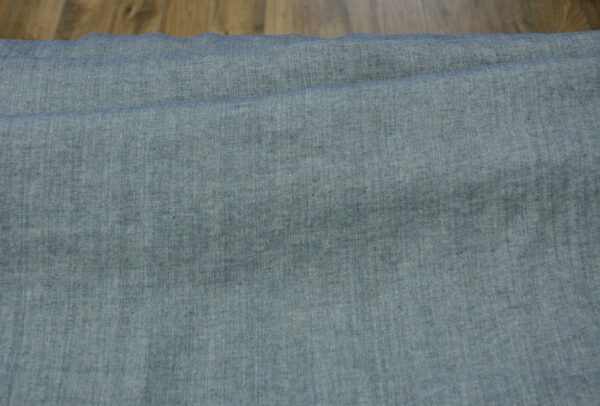 Leinen Chambray // Cross Dye // Jeansblau Sand – Bild 4