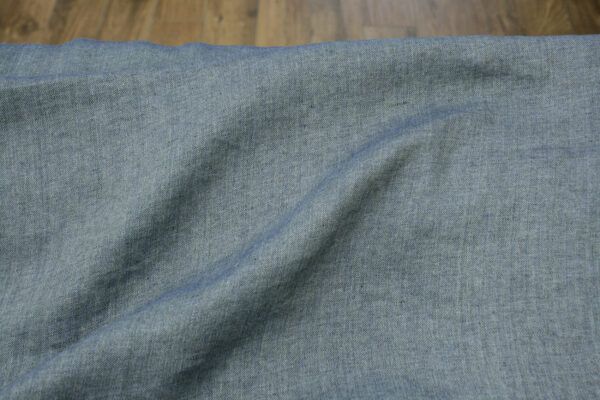 Leinen Chambray // Cross Dye // Jeansblau Sand – Bild 3