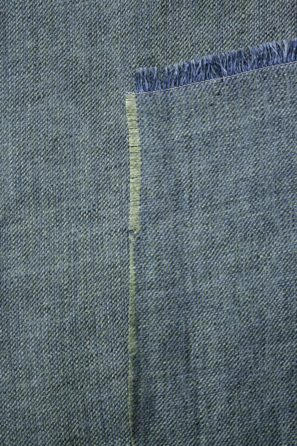 Leinen Chambray // Cross Dye // Jeansblau Sand – Bild 2