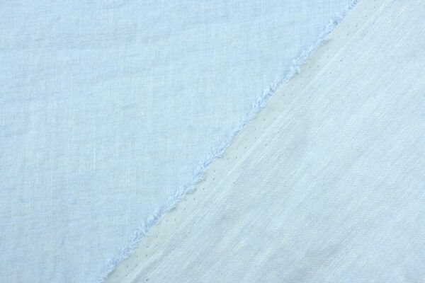 Leinen Hanf Chambray // Hellblau Weiß – Bild 2