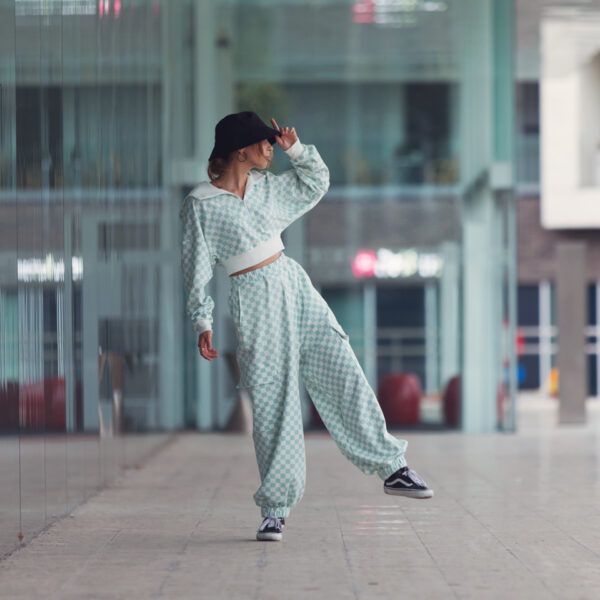 French Terry // SYAS // Checkers // Off White – Bild 2