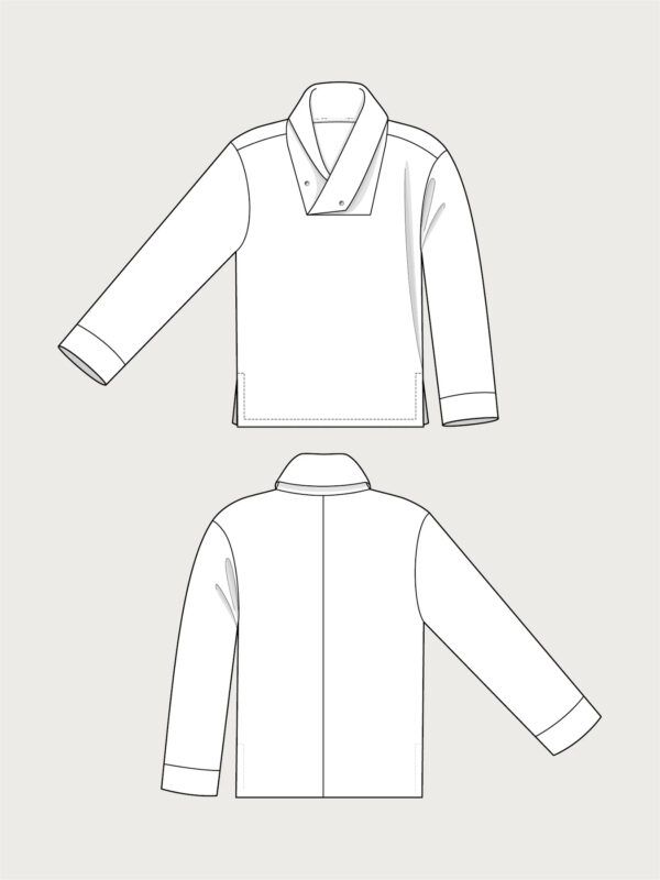 Schnittmuster // The Assembly Line // Wrap Collar Shirt XS-L oder XL-3XL Unisex – Bild 11