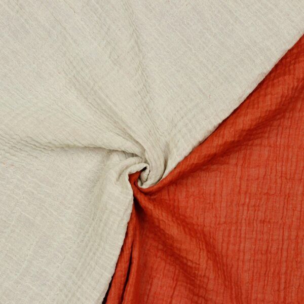BIO Doppelseitiger Double Gauze // Sand-Terra – Bild 3