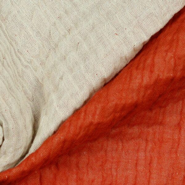 BIO Doppelseitiger Double Gauze // Sand-Terra – Bild 4