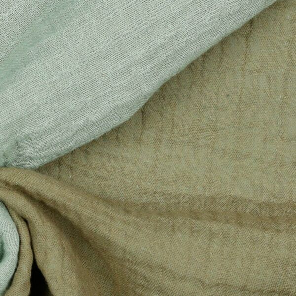 BIO Doppelseitiger Double Gauze // Nile-Taupe – Bild 2