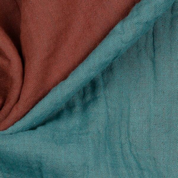 BIO Doppelseitiger Double Gauze // Rouge-Green