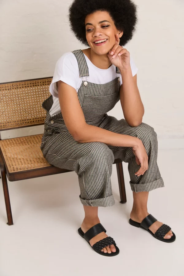 Denim // Atelier Jupe // Navy Striped Cotton Jeans – Bild 6