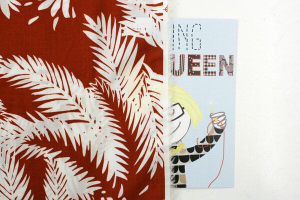 Viskose // Palm Leaves Red – Bild 5
