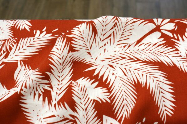 Viskose // Palm Leaves Red – Bild 2