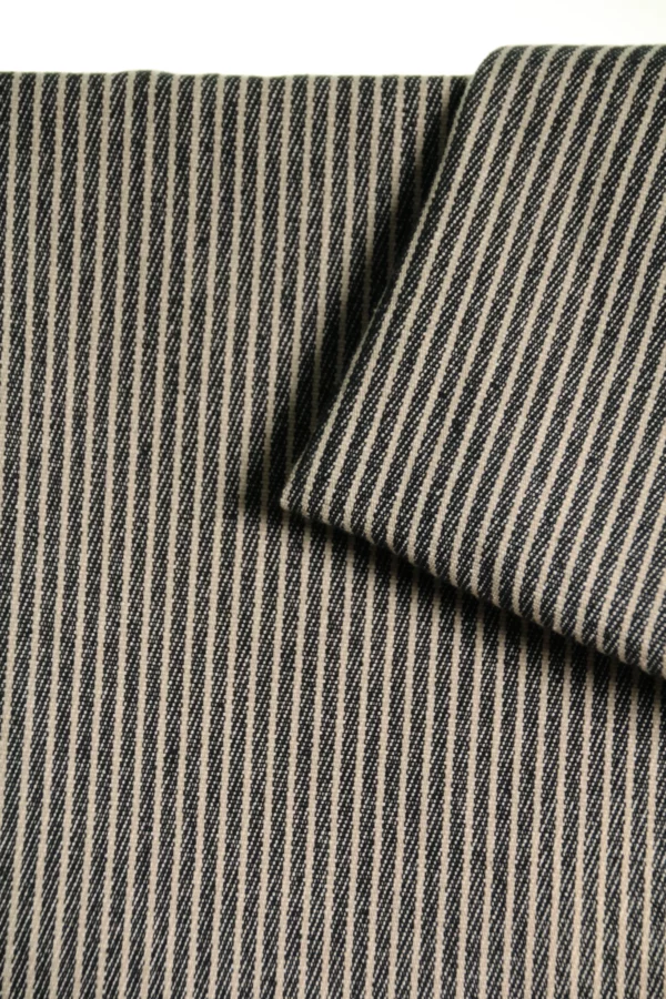 Denim // Atelier Jupe // Navy Striped Cotton Jeans