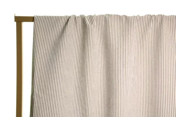 Denim // Atelier Jupe // White and Navy Striped Cotton Jeans – Bild 3