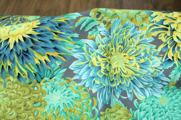 Popeline // Kaffe Fassett // Japanese Chrysanthemum // Forest – Bild 2