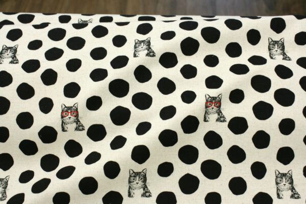 Canvas // Kokka  // Neko Noe // Cats Black Natural