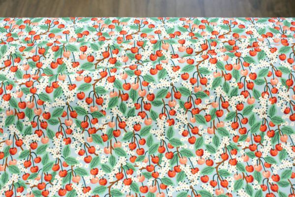 Popeline // Rifle Paper Co. // Cherry Blossom // Light Blue – Bild 4