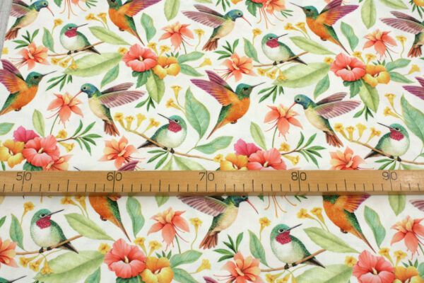 Popeline // Rosie // Humming Bird & Tropical Florals – Bild 3