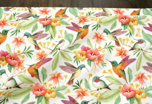 Popeline // Rosie // Humming Bird & Tropical Florals – Bild 2