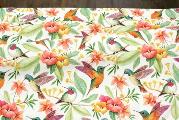 Popeline // Rosie // Humming Bird & Tropical Florals – Bild 4