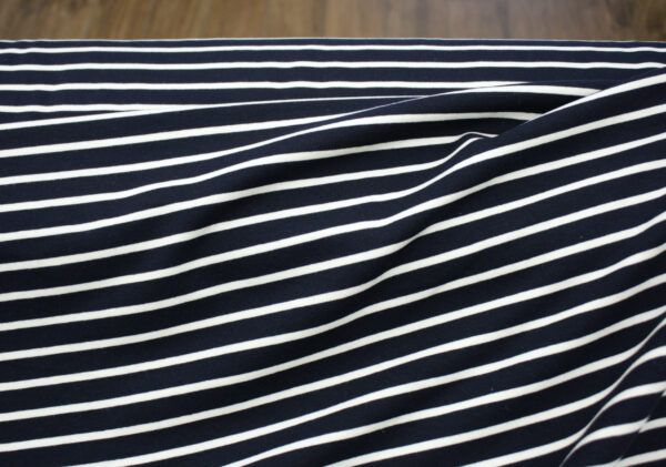 Sommersweat // Stripes // Dark Blue and Off White – Bild 2