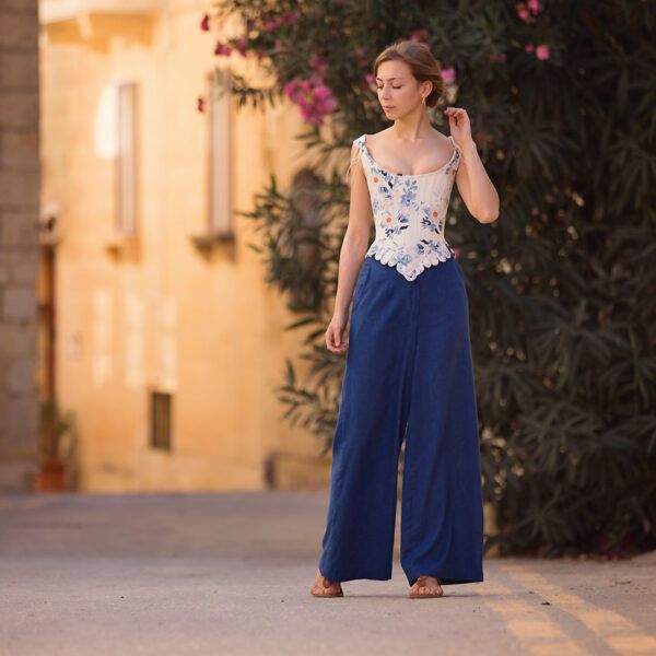 Leinen Viskose Mix // SYAS // Set Sail Blue – Bild 6
