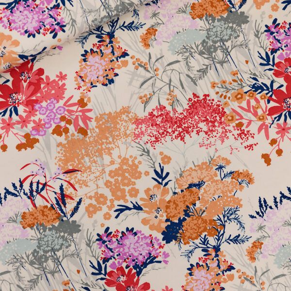 Gabardine Twill // SYAS // Wild Flowers // Cloud White