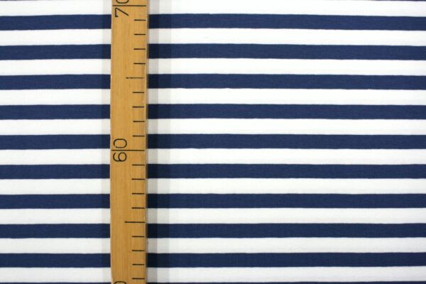 Baumwolljersey // Streifen Breit // Indigo – Bild 4