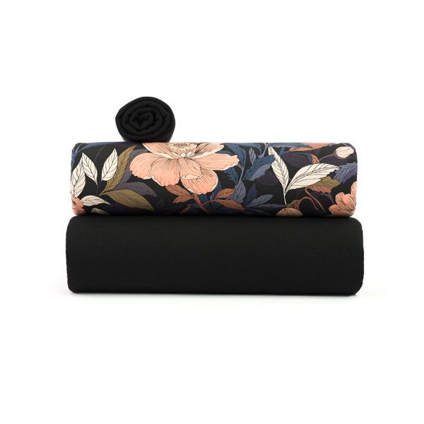 French Terry // SYAS // Pasture Rose // Black – Bild 4