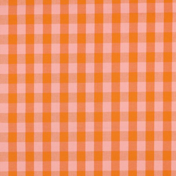 Baumwolle // Webstoff // Karo Orange-Lachs
