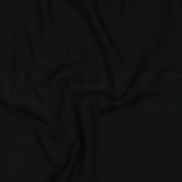 BIO Baumwolljersey // Uni // Schwarz – Bild 3