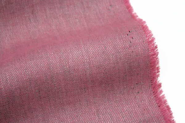 Leinen Chambray // Cross Dye // Rosa-Grau