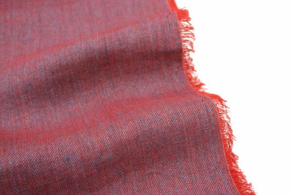 Leinen Chambray // Cross Dye // Rot-Blau