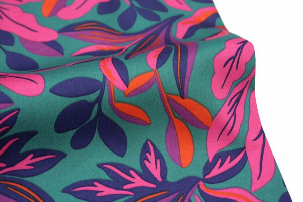 Popeline // Baumwollsatin // Lush Leaves – Bild 5