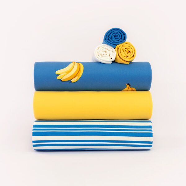 French Terry // SYAS // Bananas // Sea Of Belize Blue – Bild 6