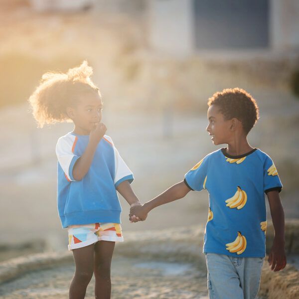 French Terry // SYAS // Bananas // Sea Of Belize Blue – Bild 4